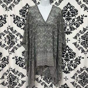 Abercrombie & Fitch Black and White Patterned Kaftan